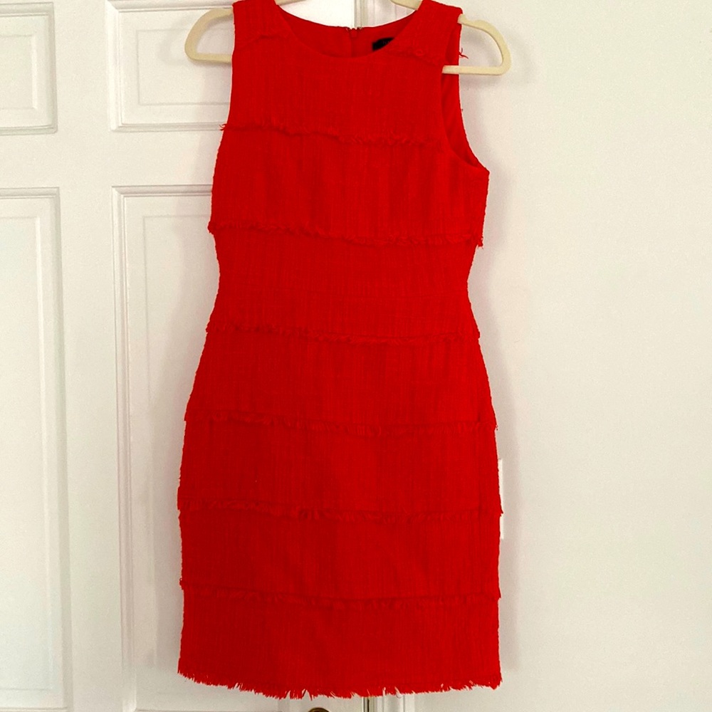 JCrew red sheath dress, Size 4